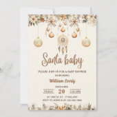 Kerstkind Kerst Florale Kerst Baby Shower Kaart (Voorkant)