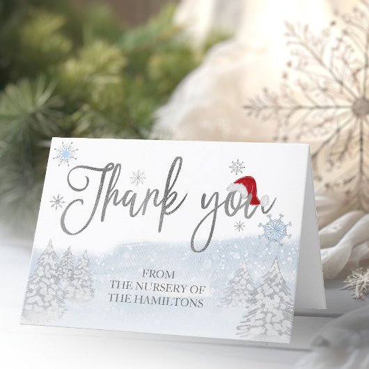 Kerstkind Kerst Winter Baby Shower Bedankt