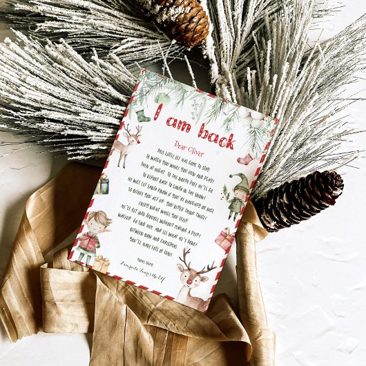 Kerstkind meisje elf hola brief uitnodiging