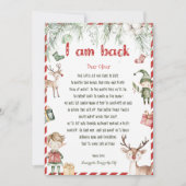Kerstkind meisje elf hola brief uitnodiging (Voorkant)
