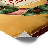 KERSTKIND MET ENGELEN EN KERSTKRANSEN POSTER (Hoek)