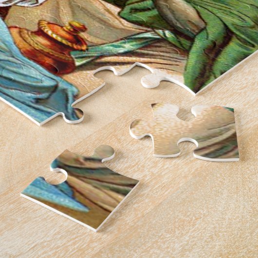 Kerstkind puzzel ontwerp (Zijkant)