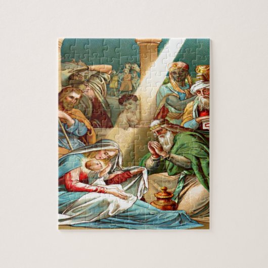 Kerstkind puzzel ontwerp (Verticaal)
