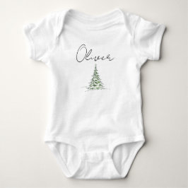 Kerstkind romper met eigen naam eerste Kerst Oli