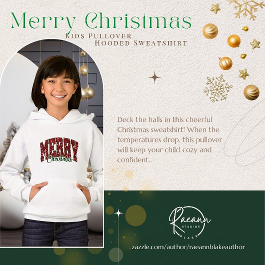 Kerstkind Trui met capuchon en ritssluiting