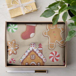 Kerstkind van gemberkoek Cadeaupapier Tissuepapier
