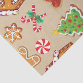 Kerstkind van gemberkoek Cadeaupapier Tissuepapier (Detail)