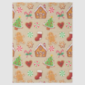 Kerstkind van gemberkoek Cadeaupapier Tissuepapier (Voorkant)