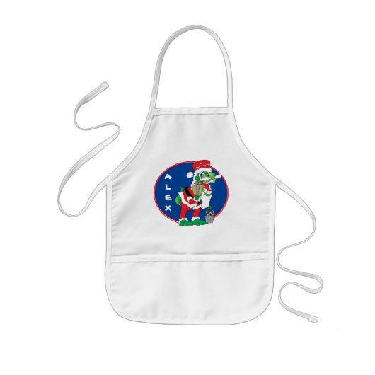 kerstKinderen Apron TySANTAsaurus Rex Kinder Schort (Voorkant)