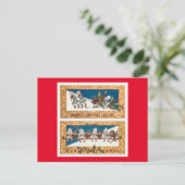 Kerstkinderen en vogels feestdagenkaart (Staand voorkant)