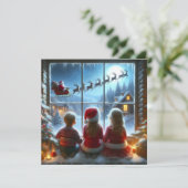 Kerstkinderen Feestdagenkaart (Staand voorkant)