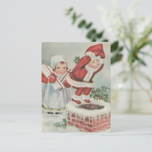  kerstkinderen feestdagenkaart (Staand voorkant)