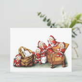 Kerstkinderen Feestdagenkaart (Staand voorkant)