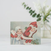 kerstkinderen feestdagenkaart (Staand voorkant)