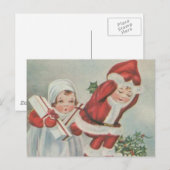 kerstkinderen feestdagenkaart (Voorkant / Achterkant)
