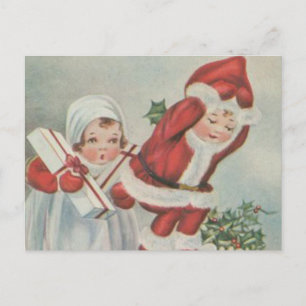 kerstkinderen feestdagenkaart