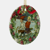 Kerstkinderen  Keramisch Ornament (Rechts)