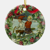 Kerstkinderen  Keramisch Ornament (Voorkant)