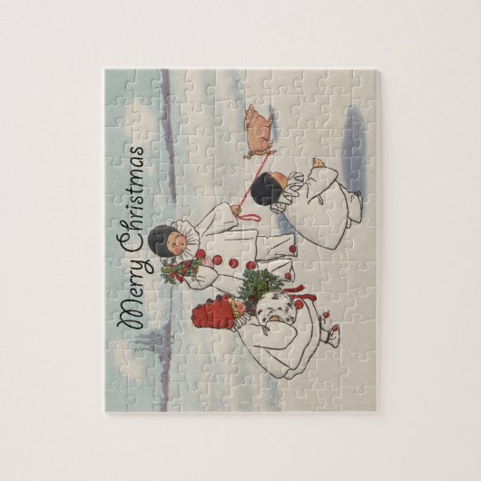  kerstkinderen legpuzzel (Verticaal)