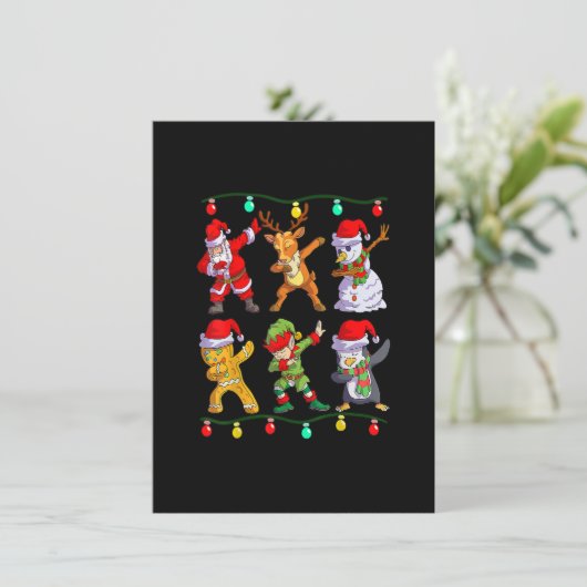 kerstKinderen Mannen met kersttallen die de kerstm Kaart (Staand voorkant)