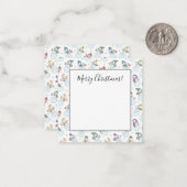 Kerstkinderen Schattige Sneeuwman in Mutsen Notitiekaartje (Voorkant / Achterkant in situ)