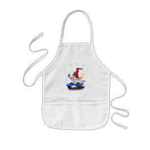 kerstKinderen Schort Skater Gnome met cadeaus