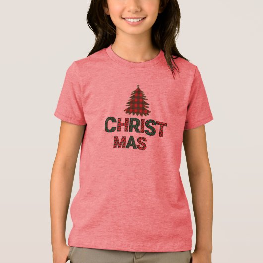 kerstKinderen Tri-Blend Shirt (Voorkant)