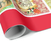 Kerstkinderen Victoriaans kunst Cadeaupapier (Rol Hoek)