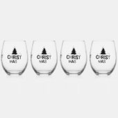 kerstKinderen Wijnglas Zonder Voet (Achterkant)
