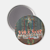 Kerstkindergus in de kerk magneet (Voorkant / Achterkant)