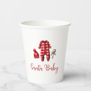 Kerstkindje Baby Shower Papieren Bekers