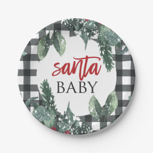 Kerstkindje Baby Shower Papieren Bordje