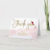 Kerstkindje Kerstmeisje Baby Shower Bedankt (Voorkant)