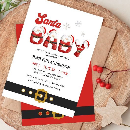 Kerstkindje Vakantie Kerstborrel Kaart