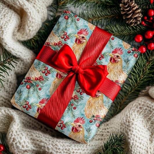 Kerstkip Aquarel Cadeaupapier