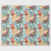 Kerstkip Aquarel Cadeaupapier (Vlak)