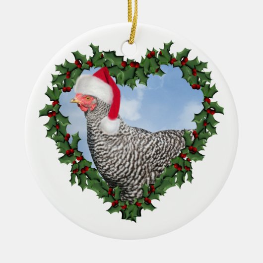 Kerstkip * Barnevelder kip Keramisch Ornament (Voorkant)