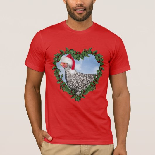 Kerstkip * Barred Rock Chicken T-shirt (Voorkant)