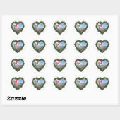 Kerstkip * Barred Rock Ronde Sticker (Vel)