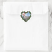 Kerstkip * Barred Rock Ronde Sticker (Tas)