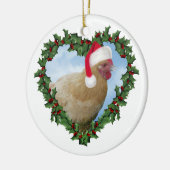 Kerstkip * Buff Orpington Keramisch Ornament (Links)