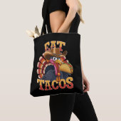 Kerstkip Eet Tacos Grappige Mexicaan  Tote Bag (Dichtbij)