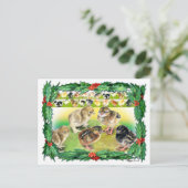 Kerstkip Feestdagenkaart (Staand voorkant)