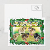 Kerstkip Feestdagenkaart (Voorkant / Achterkant)