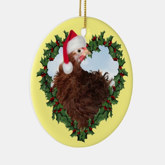 Kerstkip * Frizzle Chicken Ceramic Orname Keramisch Ornament (Rechts)