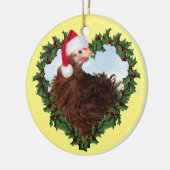 Kerstkip * Frizzle Chicken Ceramic Orname Keramisch Ornament (Links)