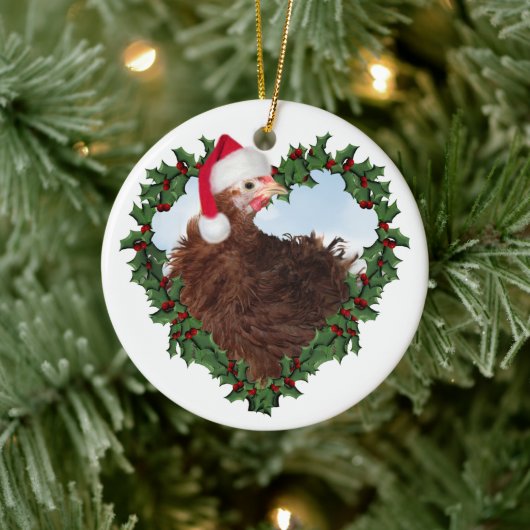 Kerstkip * Frizzle Kip Keramische Versiering Keramisch Ornament (Boom)