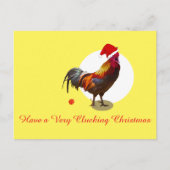 Kerstkip Fun Santa Hat Yellow Holiday Pos Feestdagenkaart (Voorkant)