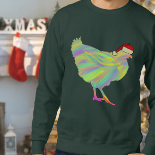 Kerstkip Grappige Psychedelische Hen Humor Trui