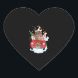 Kerstkip Hart Sticker<br><div class="desc">Kerstkip</div>